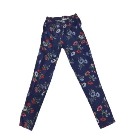 164-es kék virágos leggings - Bonprix - BPC