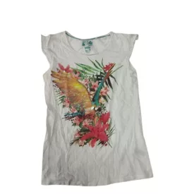 170-es fehér virágos póló - C&A