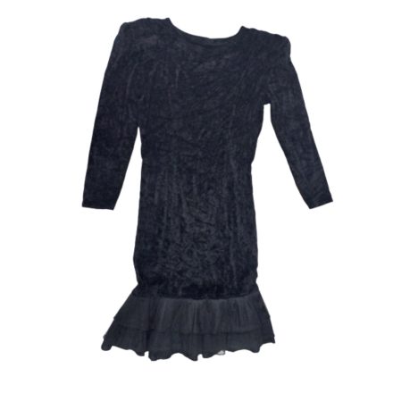 158-164-es fekete plüss alkalmi ruha