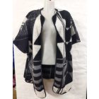 Női fekete-szürke polár poncsó (kb S-M méretű) - Marks & Spencer