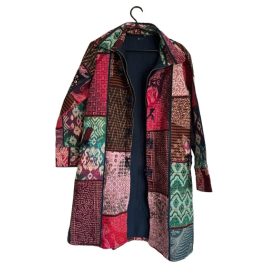   Női XL-es színes bohém mintás vékonyabb átmeneti kabát 