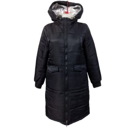 Női S-es fekete hosszú télikabát - Fisherfield