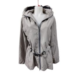   Női L-es szürke hálós bélésű átmeneti kabát, széldzseki - Designers