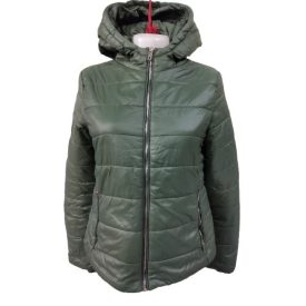 Női M-es zöld kabát - Bershka