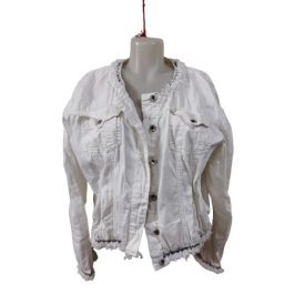 Női XL-es fehér gyöngyös farmerdzseki - Zac & Zoe