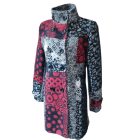 Női XL-es szürke-piros olasz szövetkabát