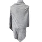 Női szürke kötött pelerin, poncsó 