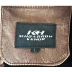 Férfi L-es barna műbőr dzseki, kabát vékony polárral bélelve - ÚJ