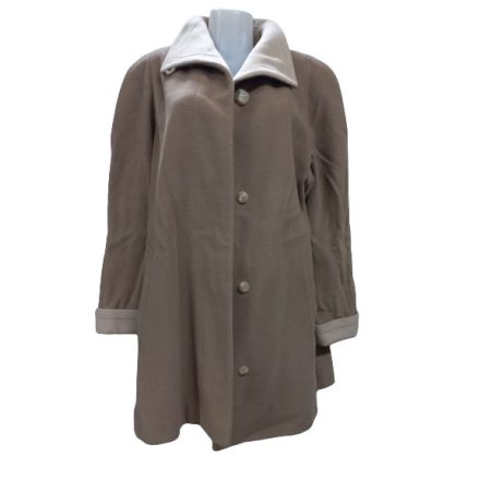 Női M-es barna szövet kabát, elegáns kabát - Marcona