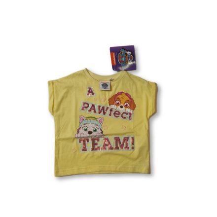 92-es sárga flitteres póló - Paw Patrol - Mancs őrjárat - ÚJ