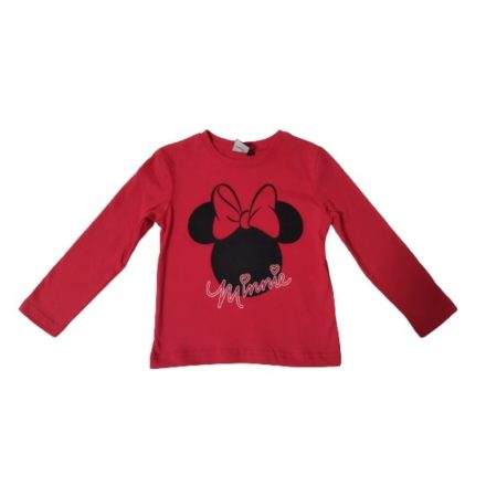 92-es piros lány pamutfelső - Mickey & Minnie - ÚJ