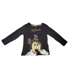   92-es sötétszürke lány pamutfelső - Mickey & Minnie - ÚJ