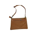 Barna nyomott mintás női bőr válltáska, crossbody, táska, ridikül - ÚJ