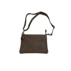 Kávébarna lukacsos mintás női bőr válltáska, crossbody, táska, ridikül - ÚJ