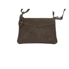 Kávébarna lukacsos mintás női bőr válltáska, crossbody, táska, ridikül - ÚJ