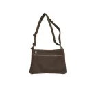 Kávébarna lukacsos mintás női bőr válltáska, crossbody, táska, ridikül - ÚJ