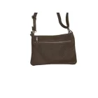 Kávébarna lukacsos mintás női bőr válltáska, crossbody, táska, ridikül - ÚJ