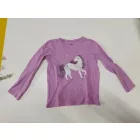  128-as lila unikornisos pamutfelső - H&M