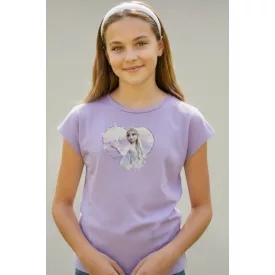 122-128-as lila póló - Frozen - Jégvarázs - H&M
