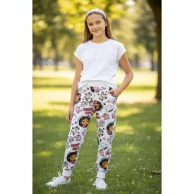   134-es fehér mintás tréningalsó - Gabby's Dollhouse - Gabi babaháza - Sinsay (kicsit használtabb)