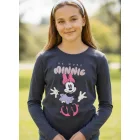  128-as sötétszürke pamutfelső - Minnie - Sinsay