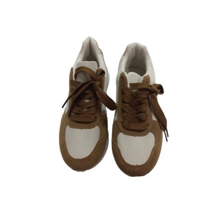 Női 36-os barna-fehér félcipő - ÚJ