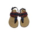 36-os sötékék-piros lapos talpú szandál - Jenny Fairy