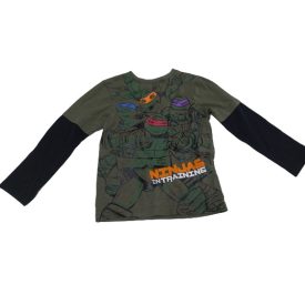   110-es khaki pamutfelső - Tini Ninja Teknősök (kicsit bolyhos)