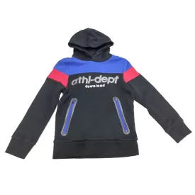 122-128-as fekete-piros-kék kapucnis pulóver fiúnak - C&A