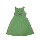 134-140-es zöld virágos nyári pamutruha - Y.F.K - ÚJ