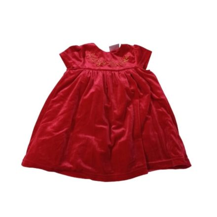 80-as piros alkalmi bársony ruha arany hímzéssel - So Cute