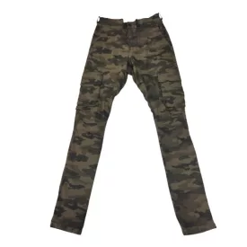   Férfi S-es khaki terepszínű vékony szabású vászonfarmer nadrág - H&M