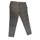Női S-es szürke kockás elegáns szövet nadrág - H&M