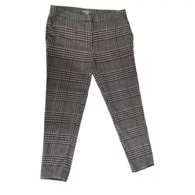 Női S-es szürke kockás elegáns szövet nadrág - H&M