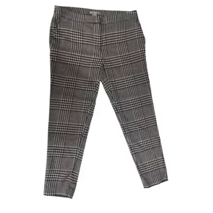 Női S-es szürke kockás elegáns szövet nadrág - H&M