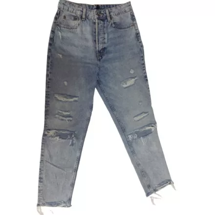 Női S-es koptatott kék szaggatott farmernadrág - H&M