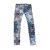 Női S-es kék-fekete mintás leggings