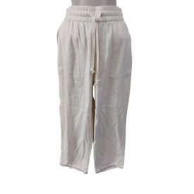   Női XS-es vajszínű vékonyabb anyagú vászon nadrág - Springfield