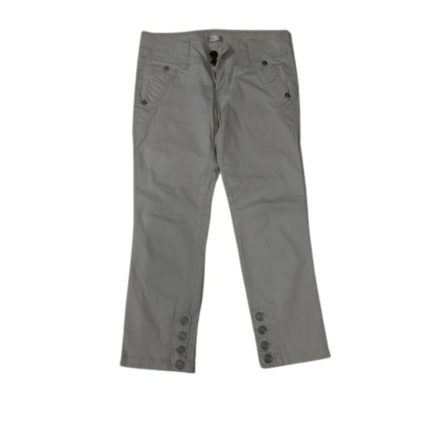 Női 32-es (XXS) törtfehér farmer capri nadrág, csizmanadrág - Bershka