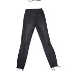  Női XS-es fekete sztreccs szaggatott farmernadrág - FB Sister