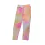 Női S-L-es narancssárga-pink batikolt hatású leggings - ÚJ