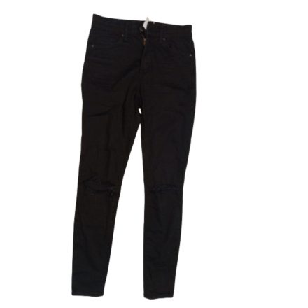 Női XS-es fekete szaggatott farmernadrág - TopShop Moto (w24 L30)