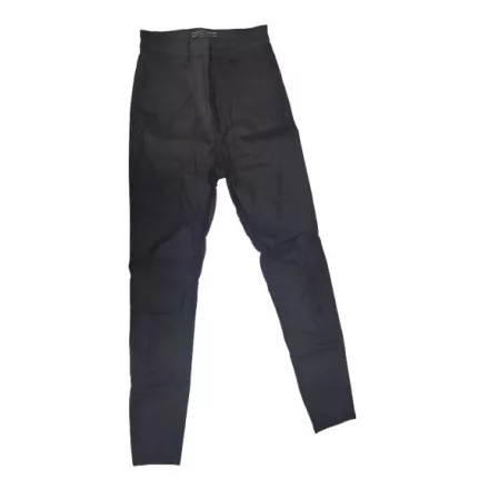Női M-es fényes fekete magas derekú sztreccs nadrág - Stradivarius Super High Waist