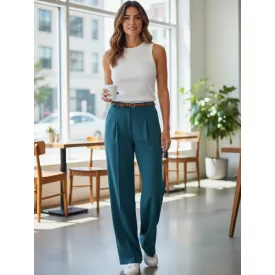 Női M-es türkiz elegáns nadrág - Benetton