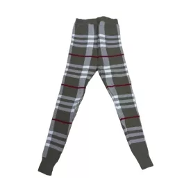 Női M-L-es drapp kockás kötött leggings - ÚJ