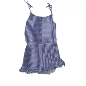 164-es kék csíkos pántos playsuit - F&F