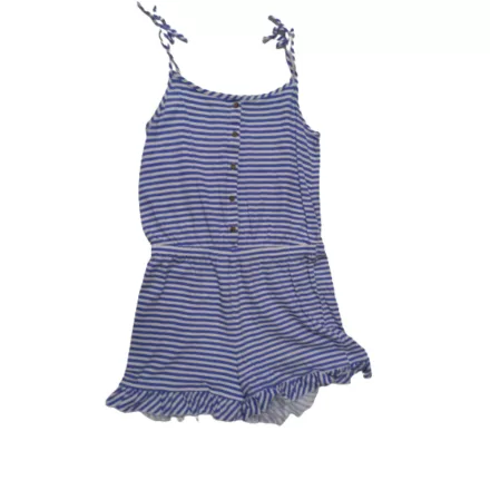 164-es kék csíkos pántos playsuit - F&F