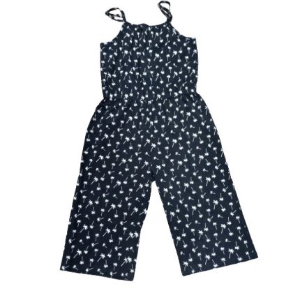134-140-es fekete pálmafás playsuit 