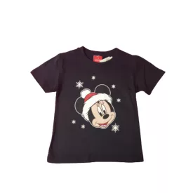   92-98-as kék karácsonyi lányka póló - Minnie Egér - ÚJ