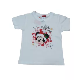   92-98-as fehér karácsonyi lányka póló - Minnie Egér - ÚJ